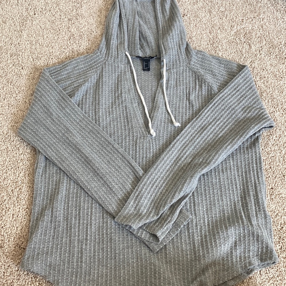 Gray Long sleeve with Hood